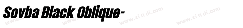 Sovba Black Oblique字体转换